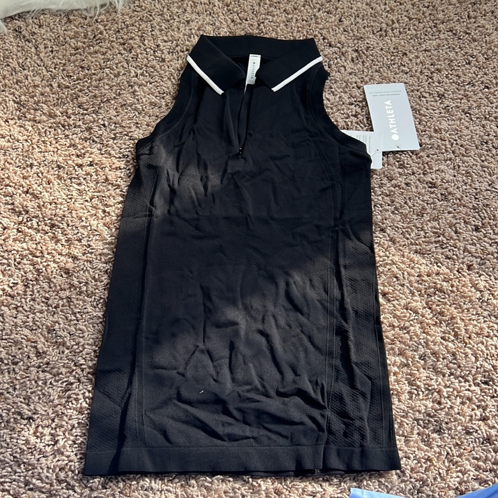 Athleta monument polo tank. Black. XXS. NWT - Picture 6 of 6